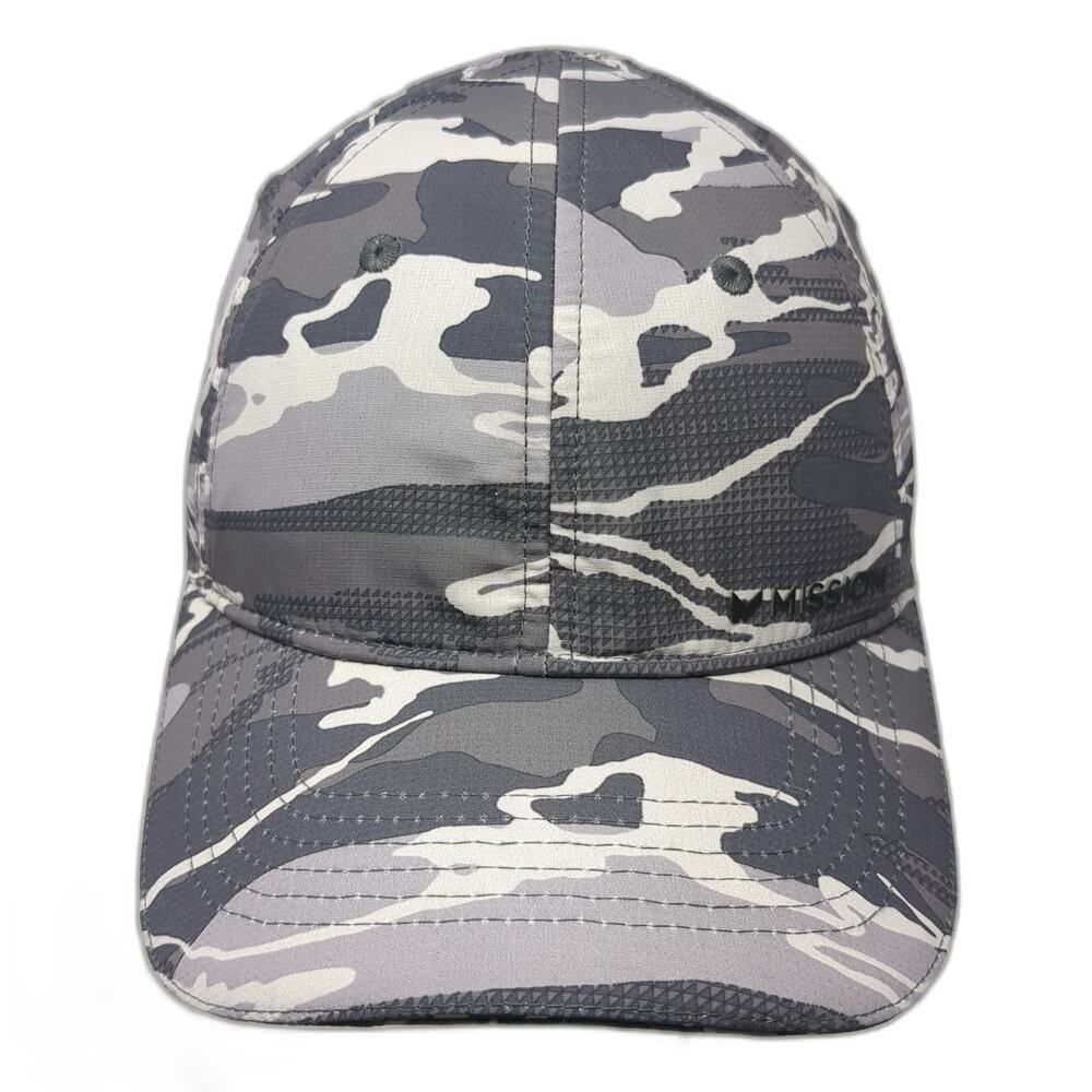 Mission Gray Camo One Size Baseball Cap Hat Strapback Tiger Stripe Cooling